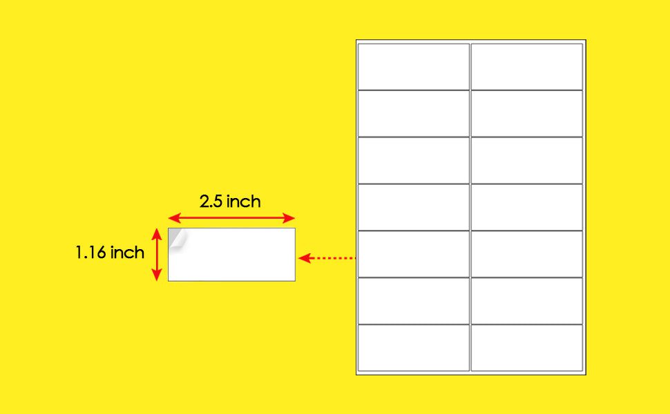 27 per sheet individual label size