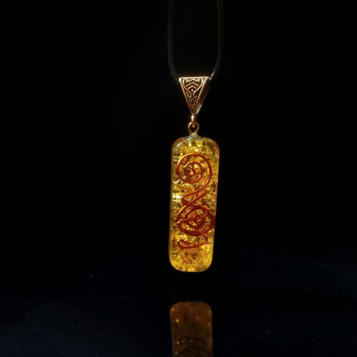 Citrine Healing Pendant Necklace with Copper Coil TradeNRG UK 6567899