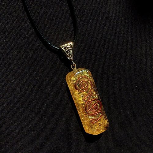 Citrine Healing Pendant Necklace with Copper Coil TradeNRG UK 6567921