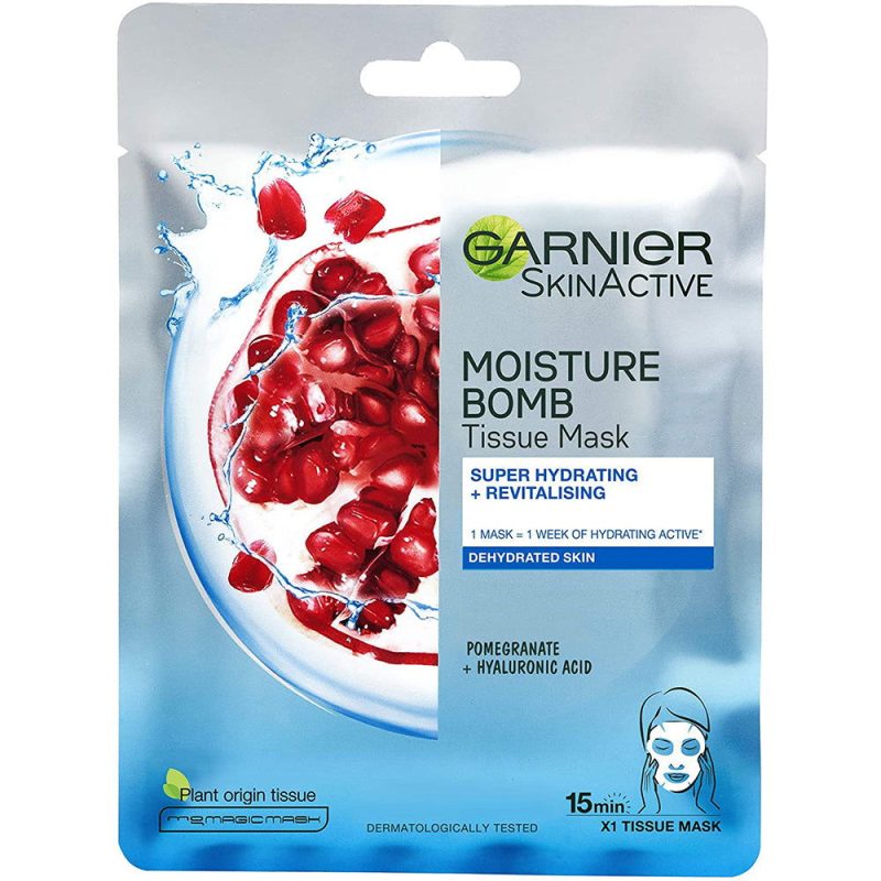 Garnier Moisturising Tissue Mask Pomegranate Hyaluronic Acid TradeNRG UK 6569349