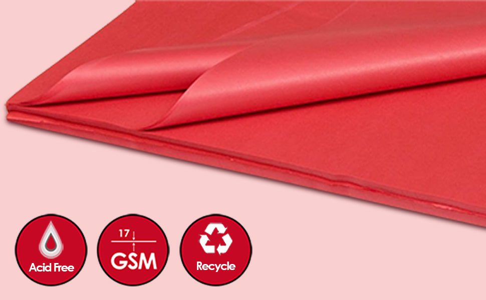 red tissue paper descriptive big image